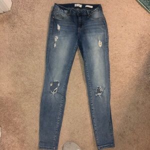 Jessica Simpson Faded Ripped Skinny Jeggings